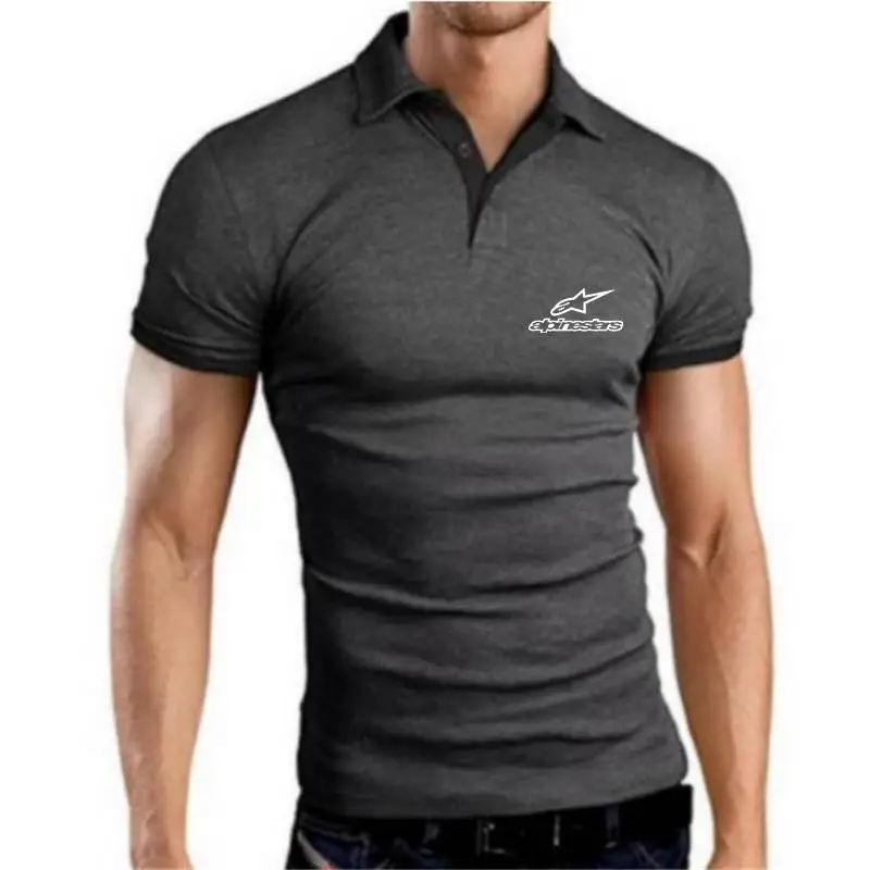 

2021 New Men Summer Alpinestar Polo Shirt Fashion Short Sleeve Tops For Man Slim Breathable Polo Shirts Plus 5XL