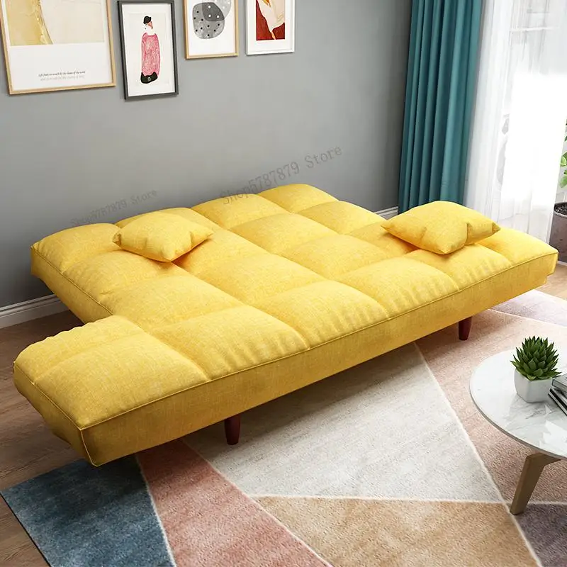 Lazy sofa simple folding single bed small apartment double tatami net red recliner bedroom |