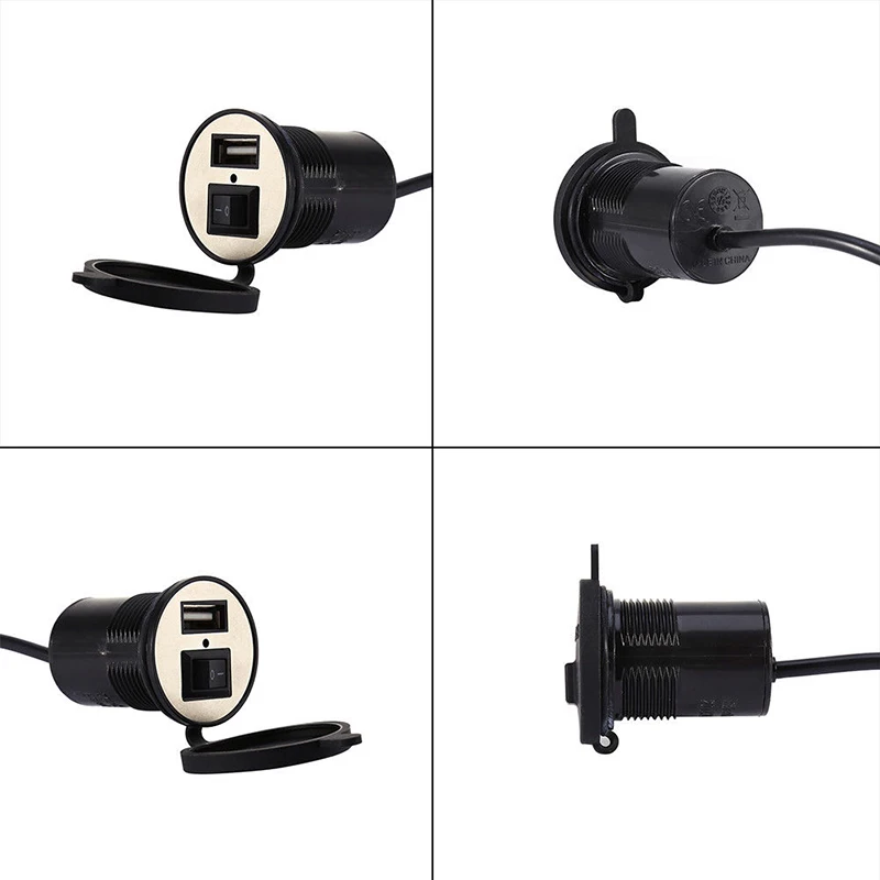 

Power Charger Waterproof With Switch Motorcycle Adapter USB Hot Assembly