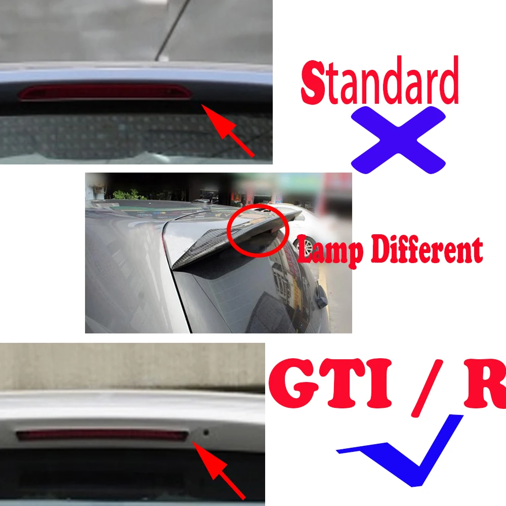 

Carbon Fiber Rear Roof Spoiler Window Wing Lip For Volkswagen VW Golf 6 MK6 VI Standard GTI R20 2010 - 2013 Non Standard O Style