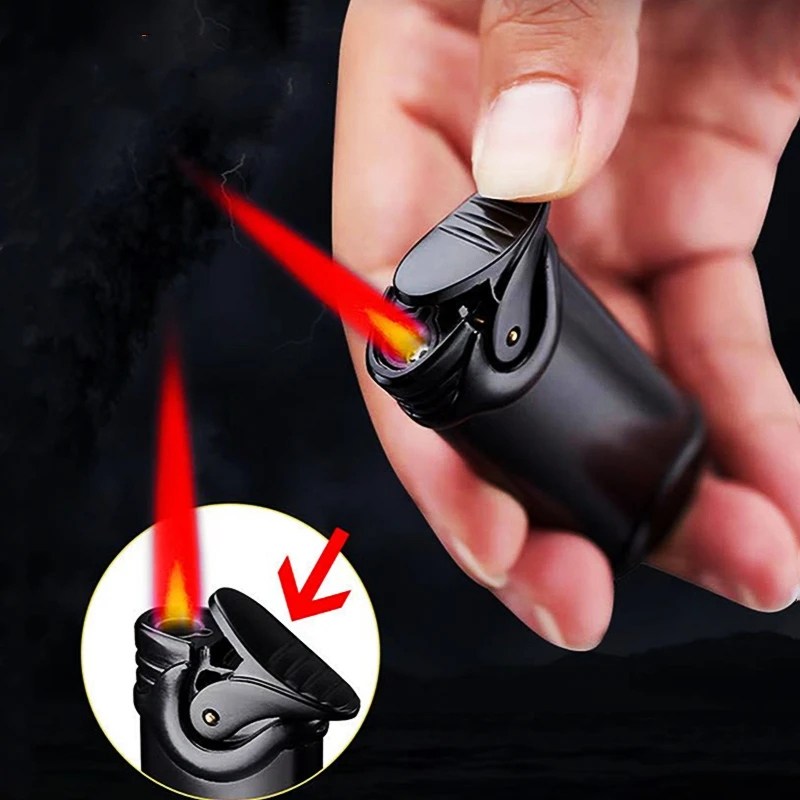 Креативная Бутановая газовая турбо-зажигалка для сигар струйный металлический