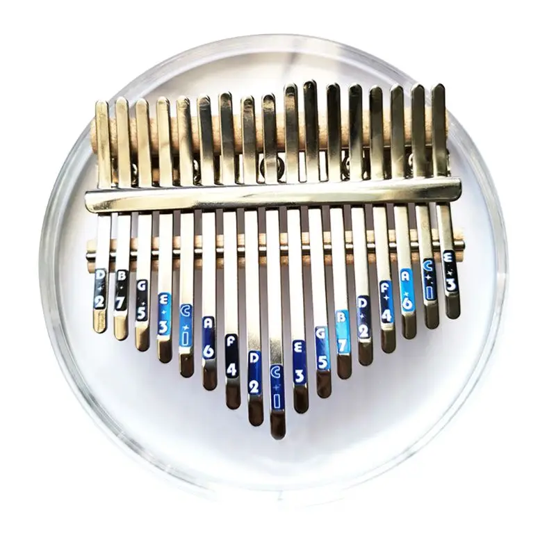 

Kalimba 17 Keys Thumb Piano, Portable Transparent Acrylic Mbira Wood 87HF