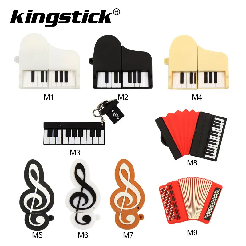 Новейший USB флеш-накопитель piano 32 Гб 64 Гб 128 ГБ модный музыкальный Флешка аккордеон накопитель 4 ГБ 8 ГБ 16 ГБ запоминающий usb-флэш-накопитель