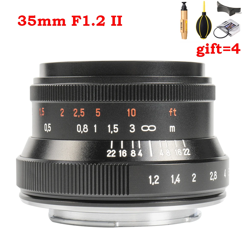 Объектив 7artisans 35 мм F1.2 II Portrait Для беззеркальных камер Fuji X Sony E Canon EF M EOS-M Nikon Z M4/3 mount