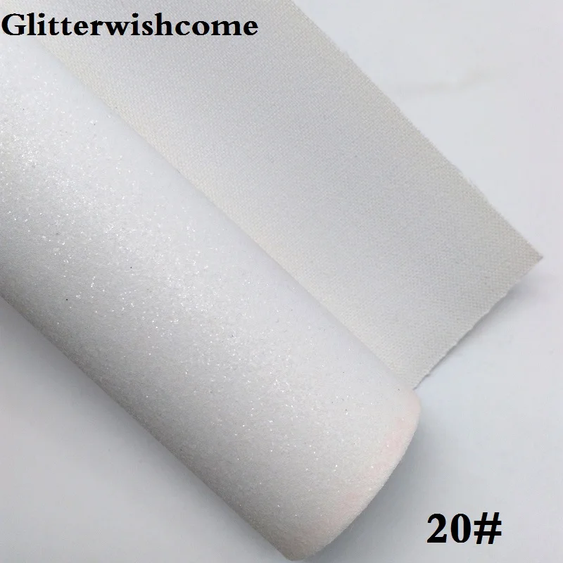 20 Glitterwishcome 21X29 см A4 Размер Vinilo Textil, Vinil Para Lazos, блестящий винил, тонкая блестящая ткань для бантов, GM154A - Цвет: 20
