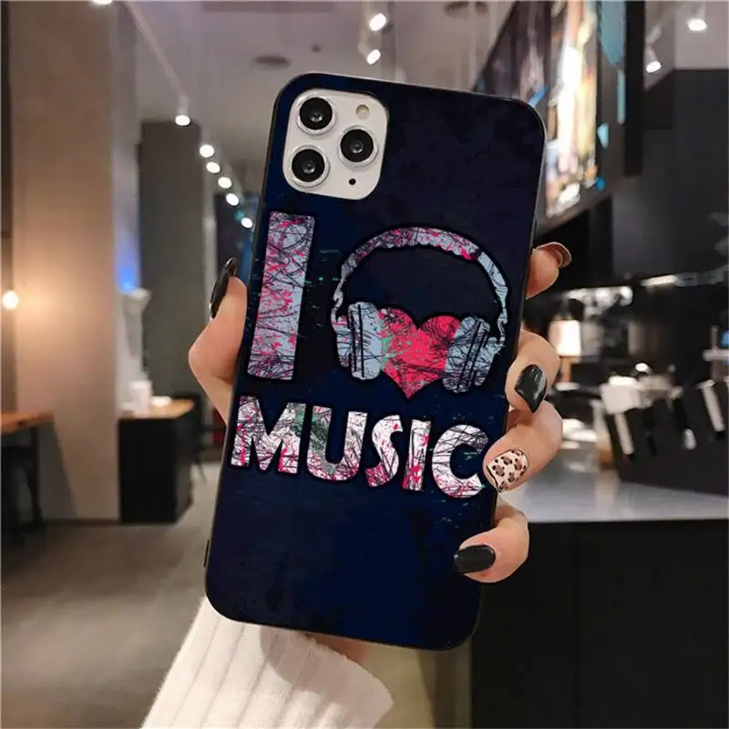 graffiti i love music phone case for iphone 12 pro max mini 11 pro xs max 8 7 6 6s plus x 5s se 2020 xr case free global shipping