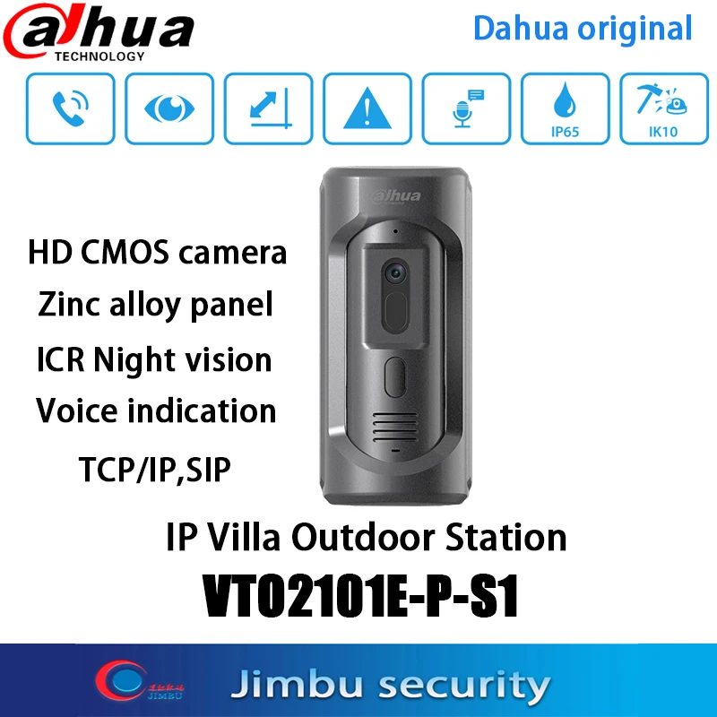 

Dahua HD IP Video Intercom VTO2101E-P-S1 CMOS camera IP65 IK10 ICR Night vision TCP/IP SIP IP Villa Outdoor Station Door Phone