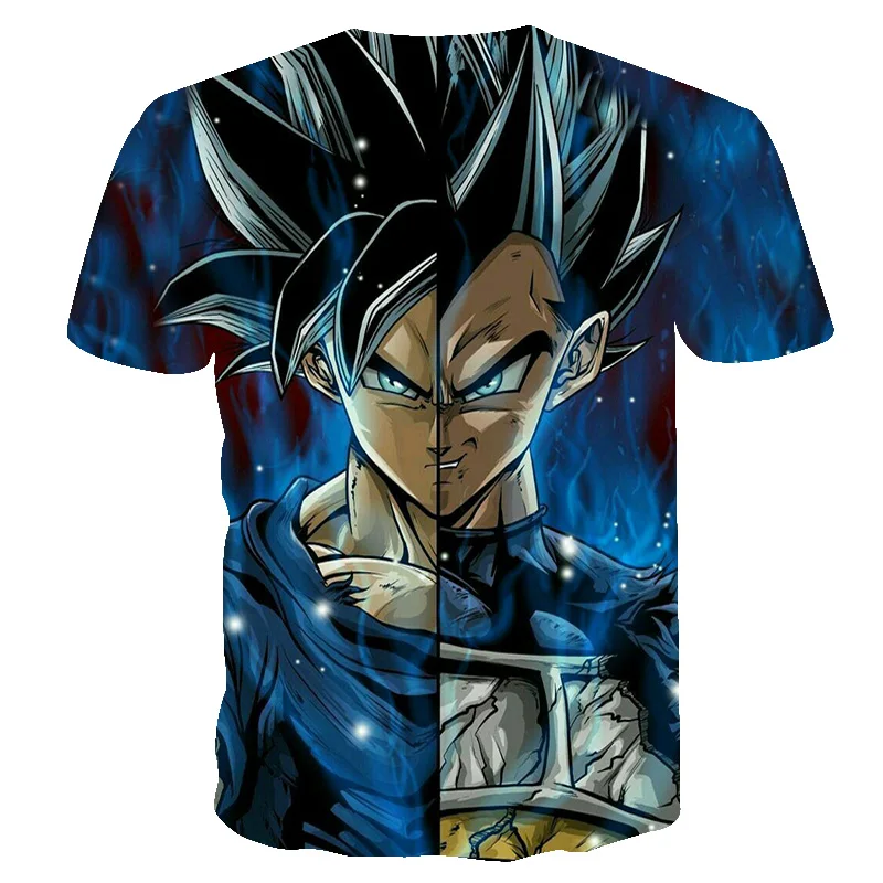 Новая мужская футболка Dragon Ball Z Goku Super Saiyan, Мужская футболка с 3D принтом, летняя повседневная забавная футболка с круглым вырезом, топы$ tees