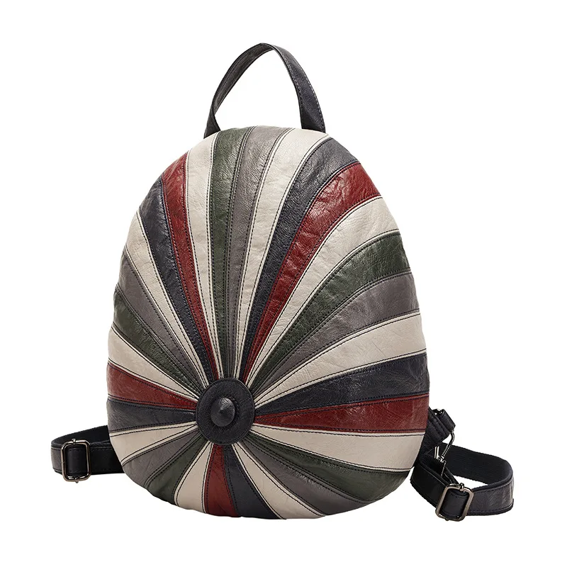 

Новое поступление 2022, Лидер продаж, женский рюкзак в цветную полоску, вместительная сумка через плечо из мягкой кожи