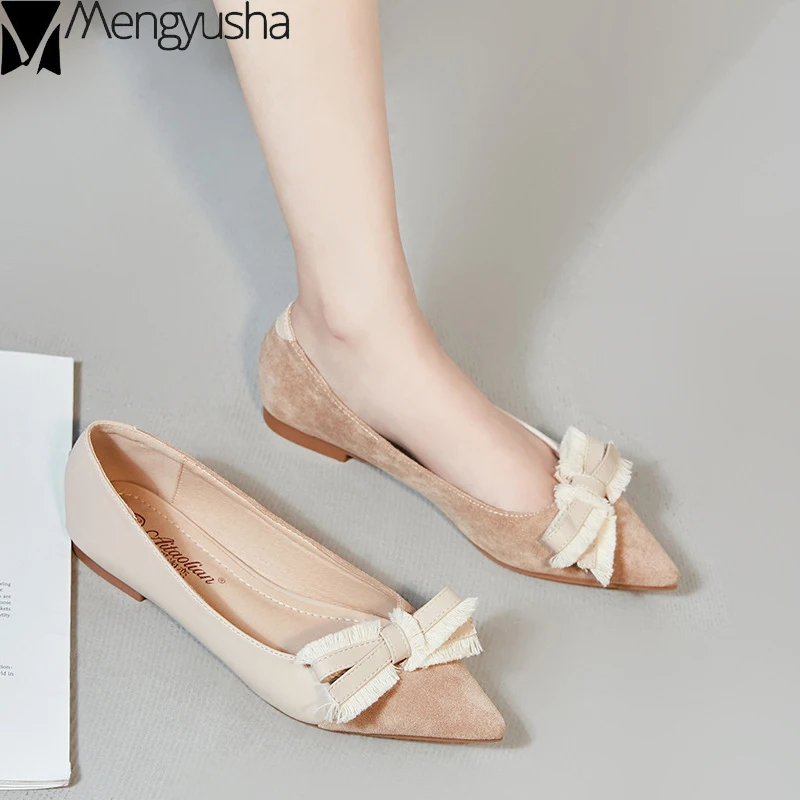 Женская Повседневная обувь в стиле пэчворк туфли на плоской подошве с острым