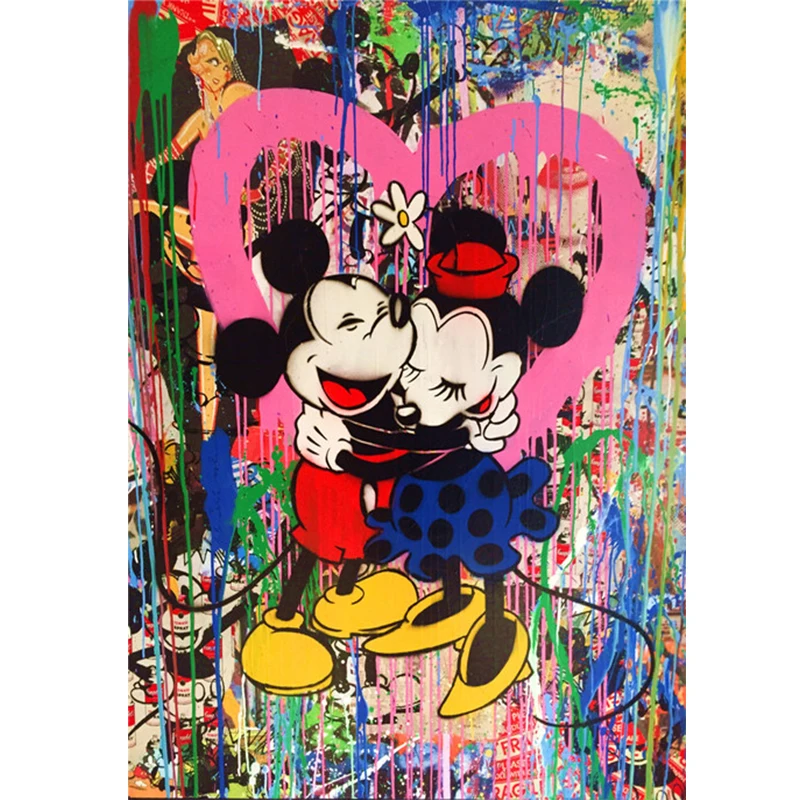 

Disney Mickey Minnie 5D DIY Diamond Painting full Square Round Diamond Embroidery Cross Stitch Rhinestone Mosaic decor for GIft