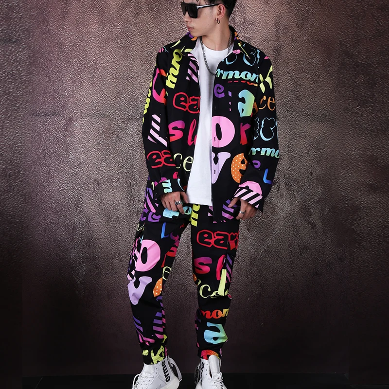 Большой размер! Модный Цветной костюм с рубашкой Рабочая Униформа модный человек