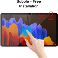 2pcs tablet tempered glass for samsung galaxy tab s7 t870 t875 full screen protector cover coverage anti scratch screen