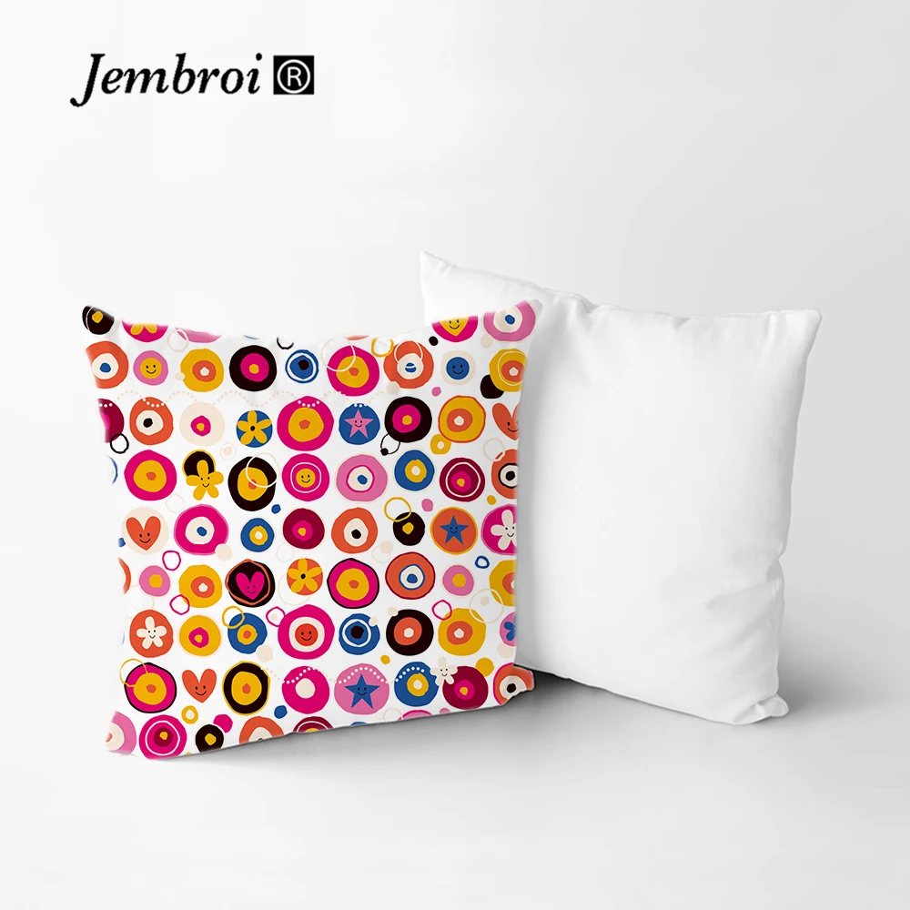 Чехол на подушки с изображением аниме кошки птицы животных геометрические