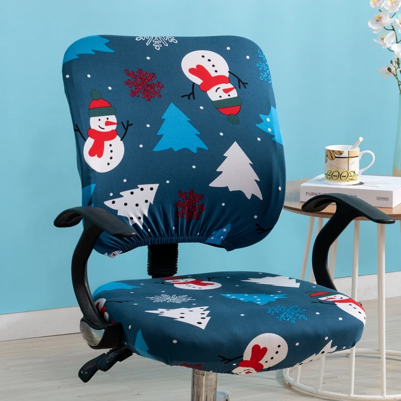 

Christmas Chair Protector Cover Stretch Removable Washable Chair Seat Protector Cover Christmas Seat Slipcover