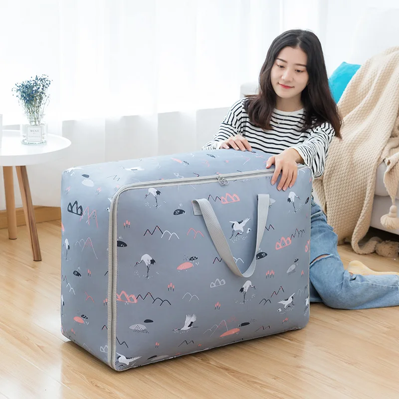 

Quilt Storage Bag Organizer Dustproof Moistureproof Closet Organizer Portable Debris Storage Oversized Clothes Organizer Bag