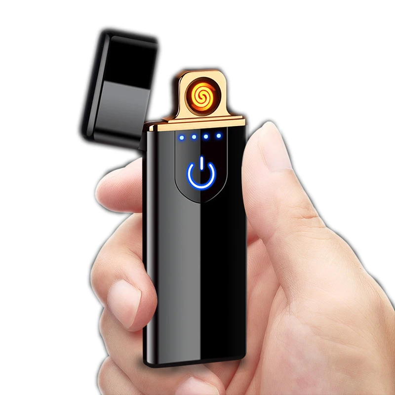 Ультратонкая USB Зажигалка для сигарет сенсорная Индукционная зарядка