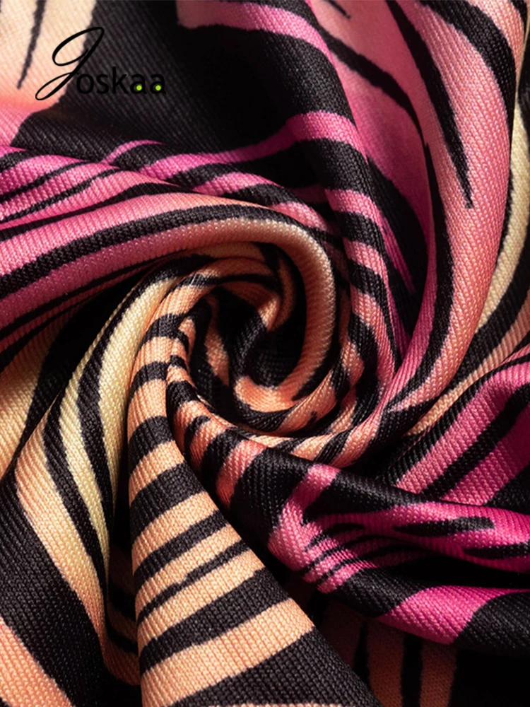 

Joskaa Sexy 2 Piece Set Women Printed Crop Top And High Waist Slim Pants Matching Sets For 2021 Summer Fashion Party Clubwear