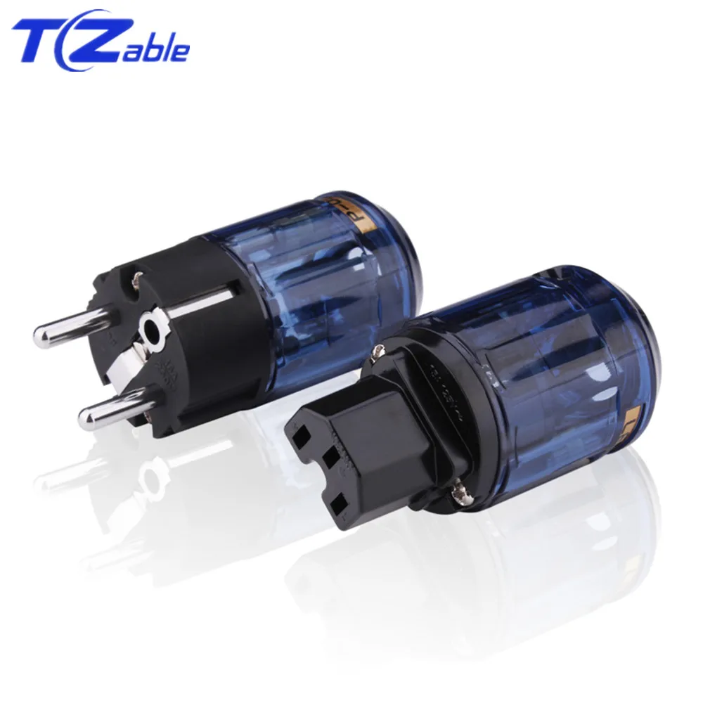 Schuko Мощность штепсельная вилка покрытого родием C 037 P ЕС IEC Hi Fi Электрический