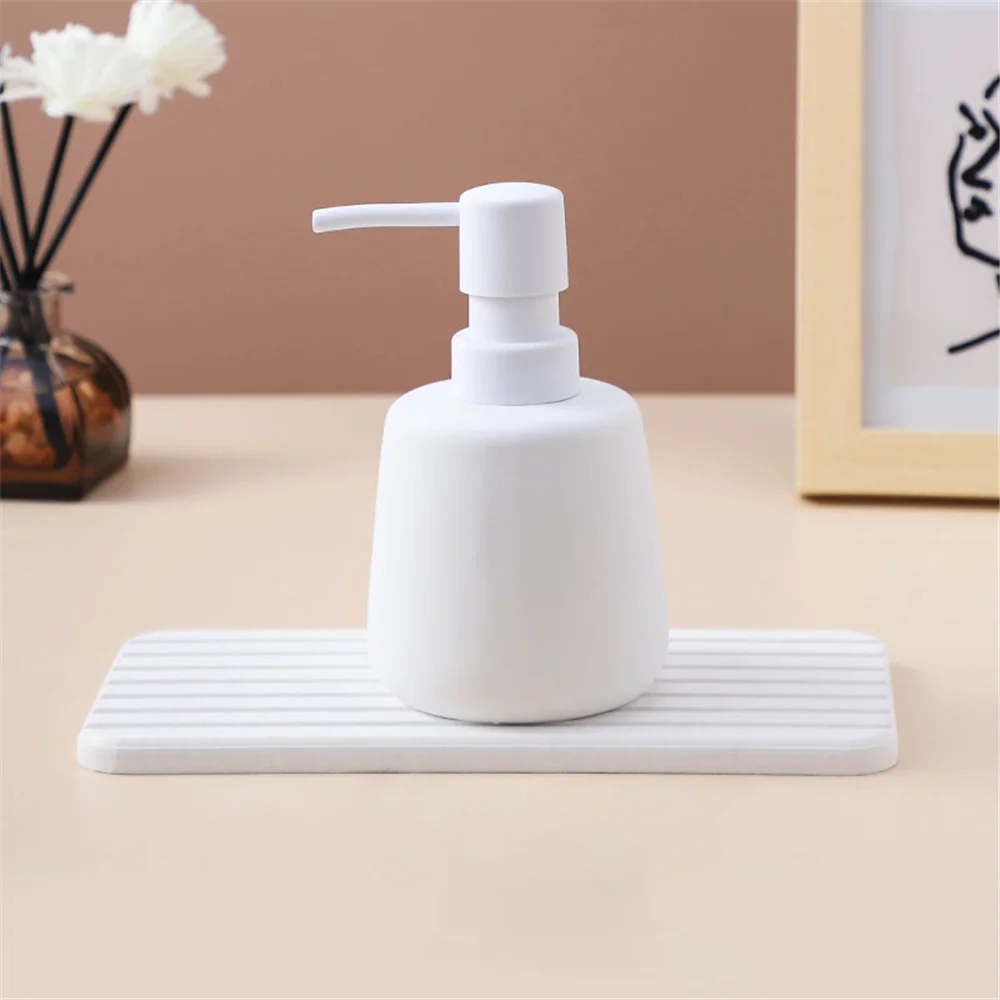 matte ceramic soap dispenser bathroom 260ml 400ml liquid empty refill sub bottle hand sanitizer shower gel shampoo bottles free global shipping
