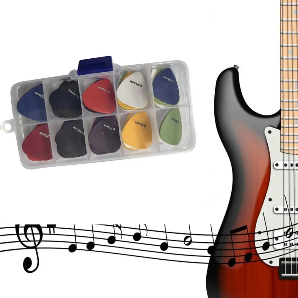 

Матовые/глянцевые шариковые медиаторы из АБС-пластика для гитары, 50 шт. шрапнелей в коробке