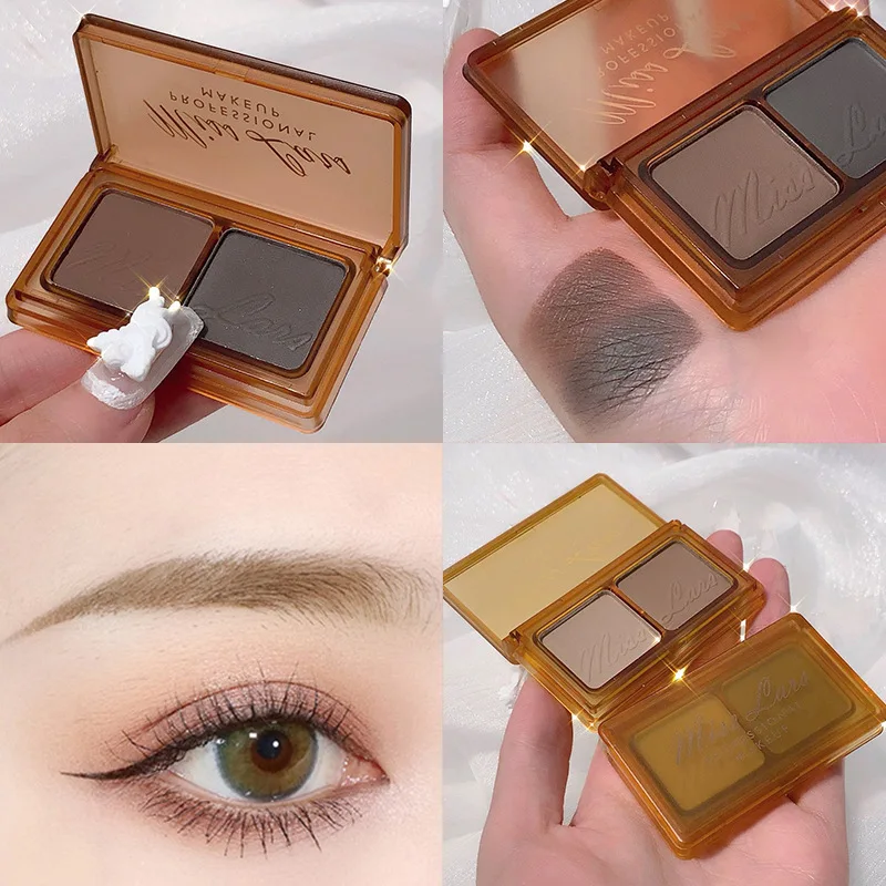 

Two-color 3D Eyebrow Powder Makeup Palette Waterproof Sweat-proof Shade for Eyebrow Enhancer Cosmetic Set for Beginners