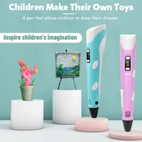 3d pen 3d drawing printing pen with lcd screen diy 3d pencil printing pen with pla filament toy for kids christmas birthday gift