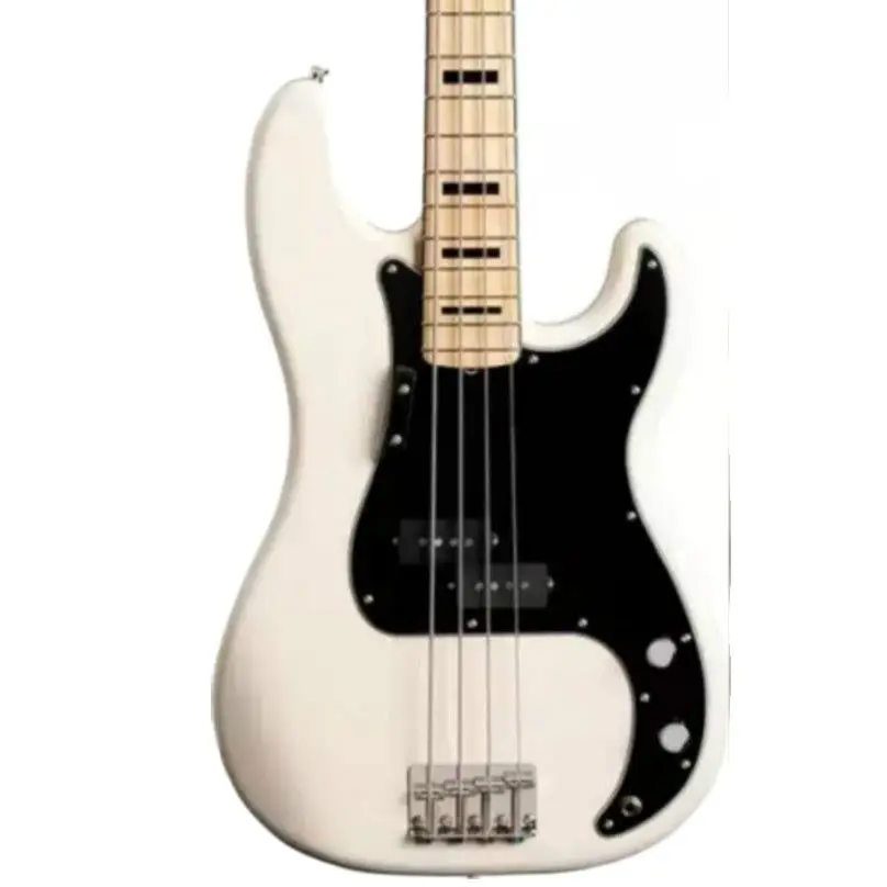 

2021 наивысшего качества FDPB-6004 белого цвета черная накладка твердое тело клен гриф 4 струны Precision бас Гитары