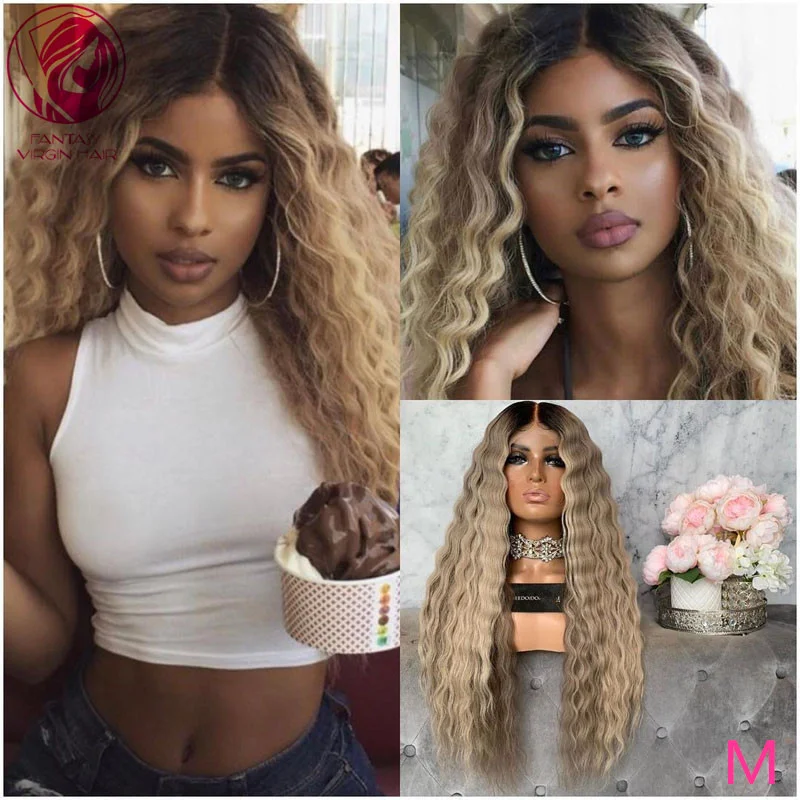 

Ombre Platinum Blonde Deep Wave Lace Front Wig 13x4/13x6 Ash Human Hair Wigs Malaysian Remy Hair Middle Part 150% 180% Density