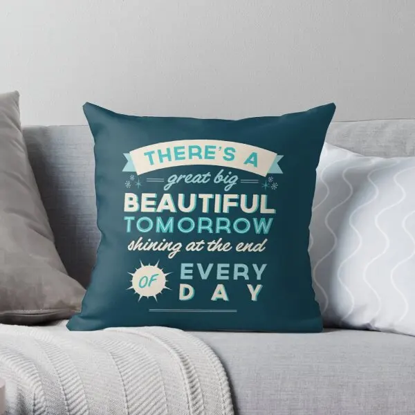 

Beautiful Tomorrow Printing Throw Pillow Cover Square Case Bed Fashion Bedroom Cushion Car Soft Throw Home Pillows not include