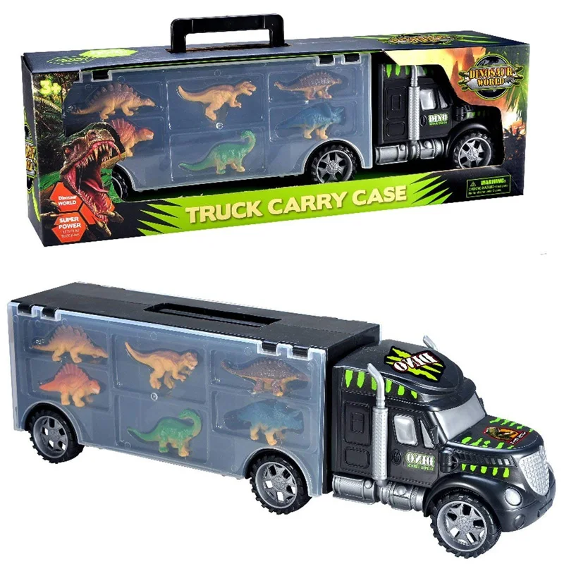

Автомобиль игрушечный для мальчиков, пластиковый интерактивный автомобиль, игрушки для детей, литой динозавр, автомобиль, грузовик, игруше...
