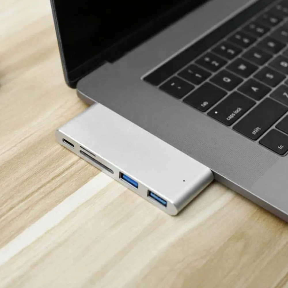 LESHP 5 в 1 type C к USB 3,0 концентратор адаптер для зарядки синхронизации данных считыватель карт многопортовый комбинированный конвертер для Macbook Pro 1" 15"