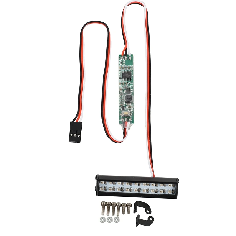 55 мм яркие 18LED многоцветные фары бар для 1/10 RC Гусеничный Hsp осевой SCX10 Traxxas TRX4 Redcat