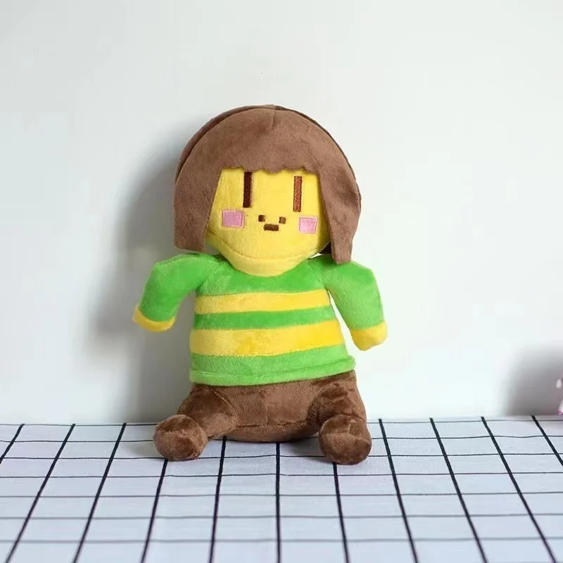 Mu&ntilde;ecos de peluche de personajes de Undertale Sans Papyrus, Chara Frisk, Asriel Torie, juguete de peluche, Anime, regalo para ni&ntilde;os, 2 unids/set por Set-4
