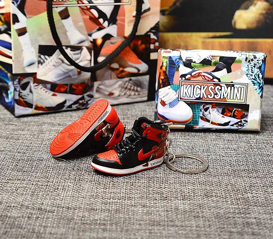 Персональный DIY Jordan Generation AIR JORDAN 1 chicago 3D кроссовок фигурный брелок сумка Подвеска парный брелок