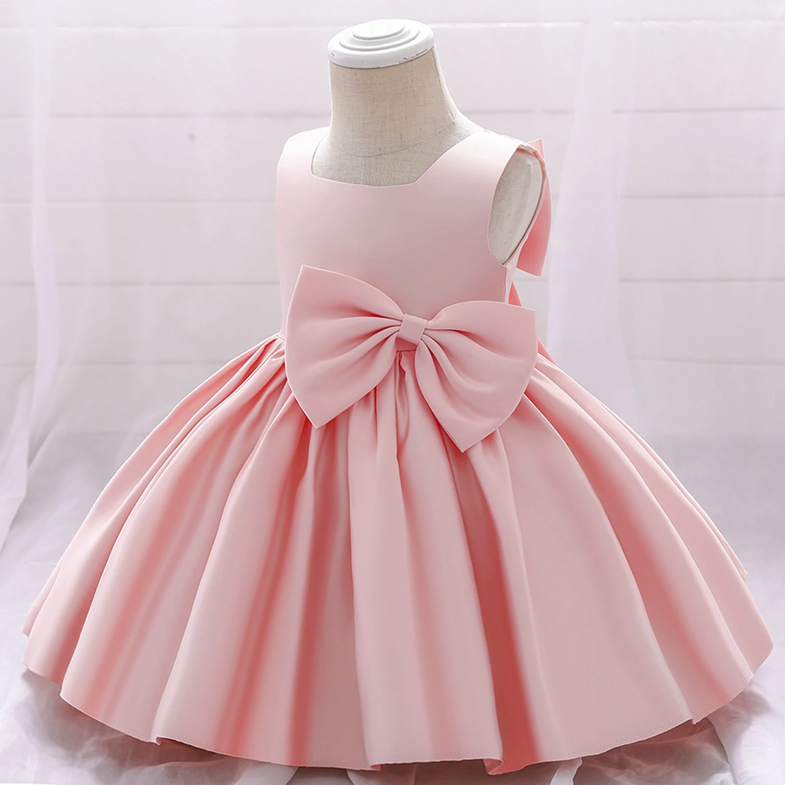 

6M-3Years Toddler Newborn Baby Kid Girls Dress Princess Bow Tutu Party Birthday Wedding Dresses For Girl