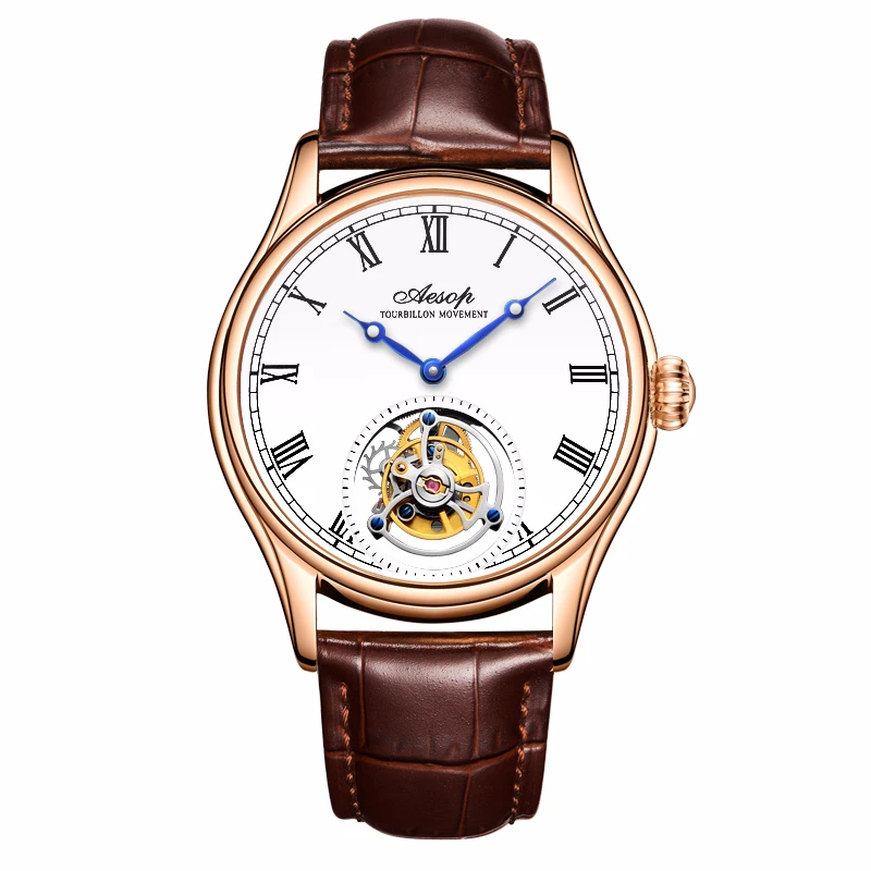 Новинка 100% оригинальные роскошные часы с турбийоном мужские механические от