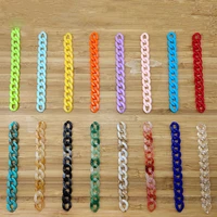 100pcs 1014mm acrylic chain macarons plastic chain buckle diy jewelry accessories glasses chain wholesale acrylic charms