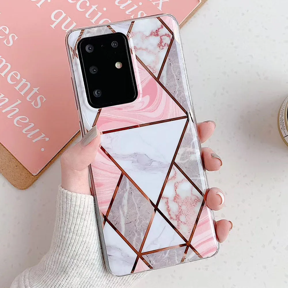 Чехол с мраморным покрытием для телефона Samsung Galaxy S21 S20 FE Note 10 20 Ultra S10 S9 S8 Plus S10E
