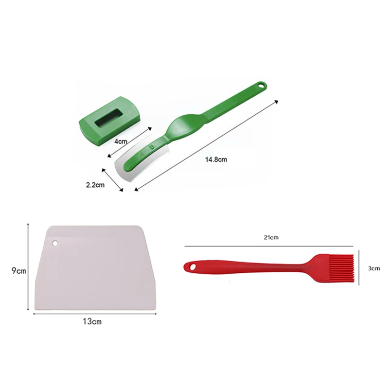 

5pcs Round Rattan Wicker Dough Fermentation Sourdough Bread Basket Baking Tool Set Natural Rattan Bread Proofing Basket