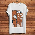 Футболка мужская с забавным аниме Asuka Langley Soryu, повседневная короткая рубашка унисекс из ЭВА, 02 Shikinami Asuka Rangure manga, уличная одежда, белая