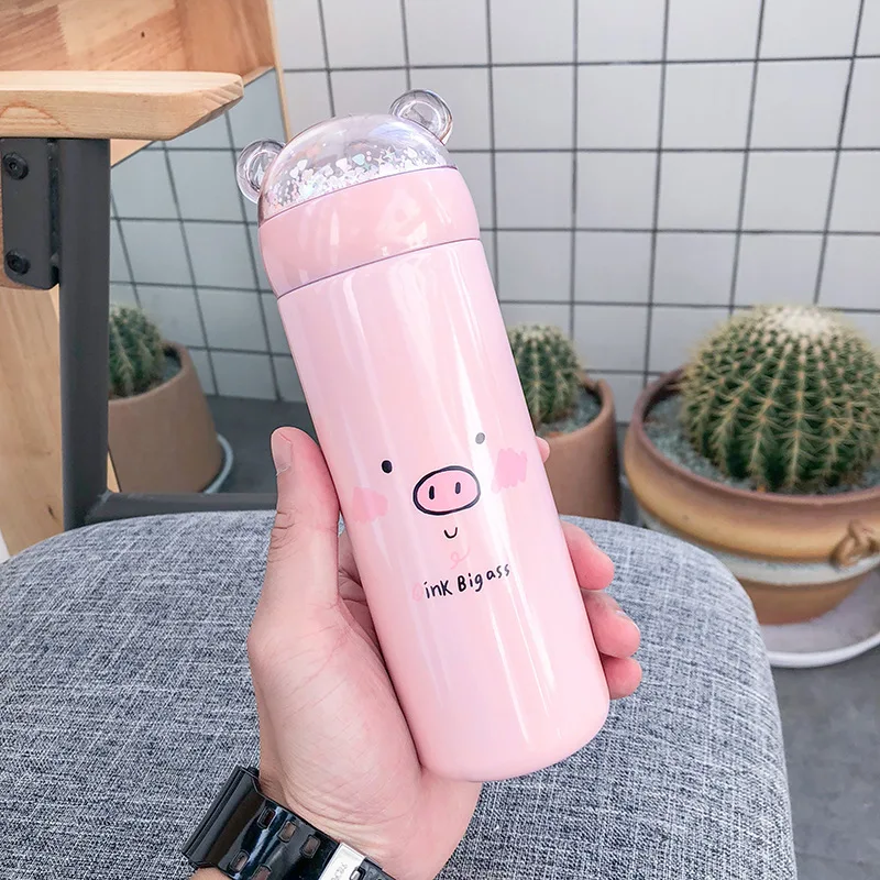 Термос из нержавеющей стали с изображением мультяшной свиньи | Дом и сад