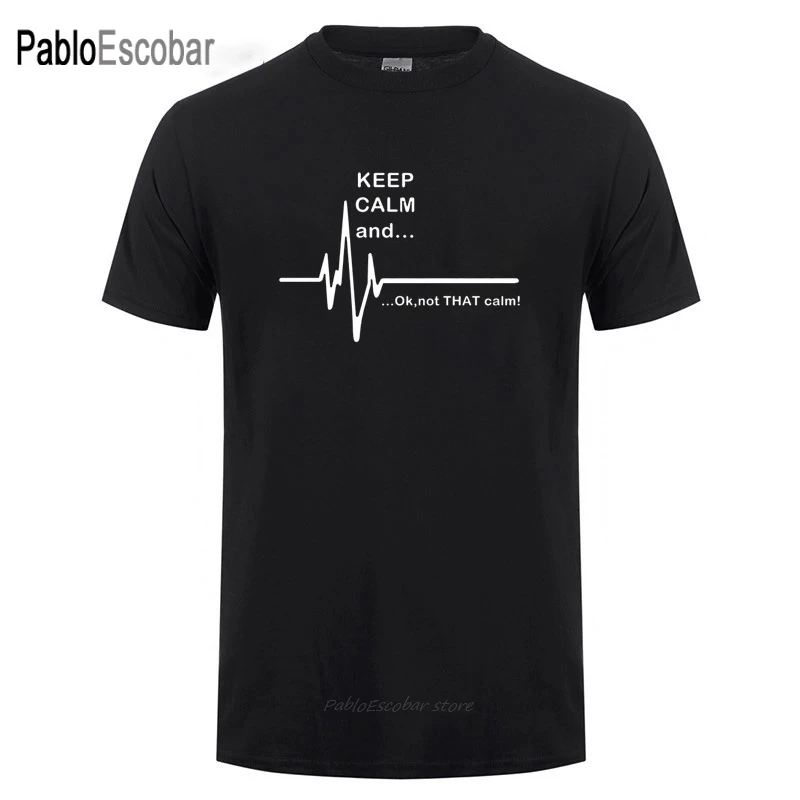 Keep Calm and...Not That Ekg Ecg Футболка с принтом сердечного ритма для мужчин и женщин