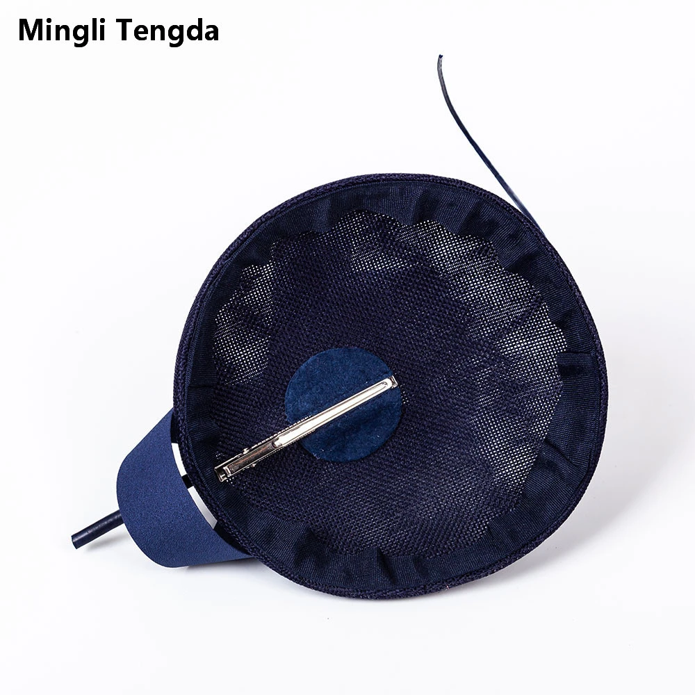 Mingli Tengda шляпа невесты из пеньковой розовой пряжи перо Свадебные аксессуары