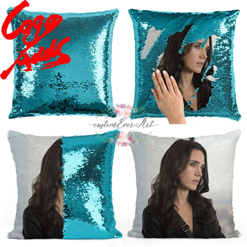 

Jennifer Connelly sequin pillow | sequin Pillowcase | Two color pillow | gift for her | gift for him | pillow | magic pillow