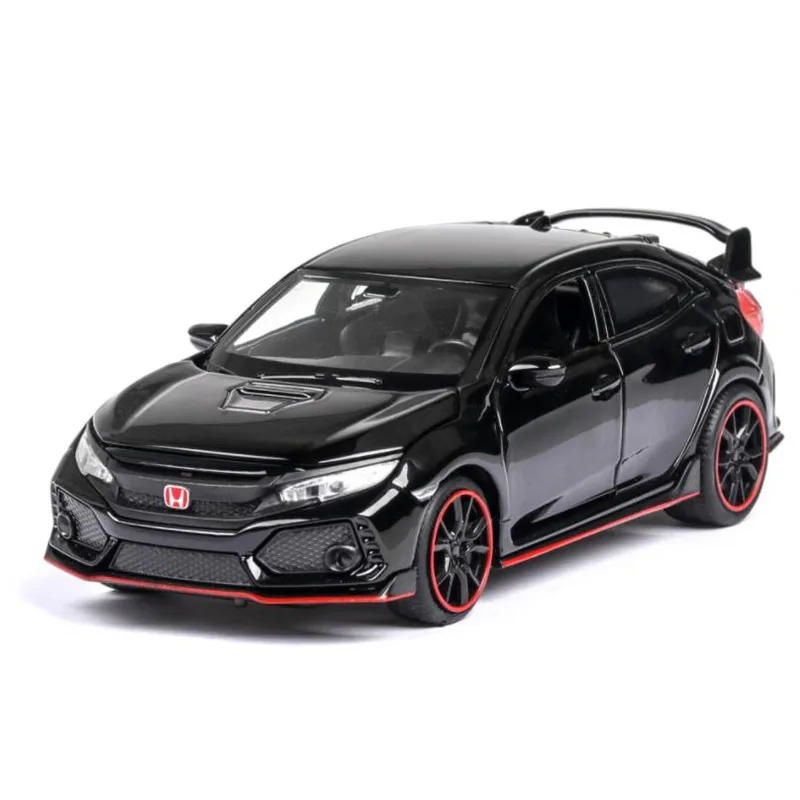 1:32 HONDA CIVIC TYPE R игрушечные машинки металлическая модель автомобиля звук