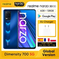 new new new realme narzo 30 5g rmx3242 cellphone global version 4gb 128gb dimensity 700 5g 6 5 90hz fhd screen