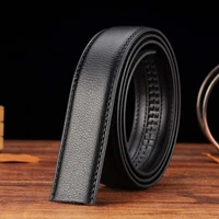 luxury mens leather automatic buckle belts no buckle ribbon waist strap belt without buckle black genuine strap jeans belt 2022