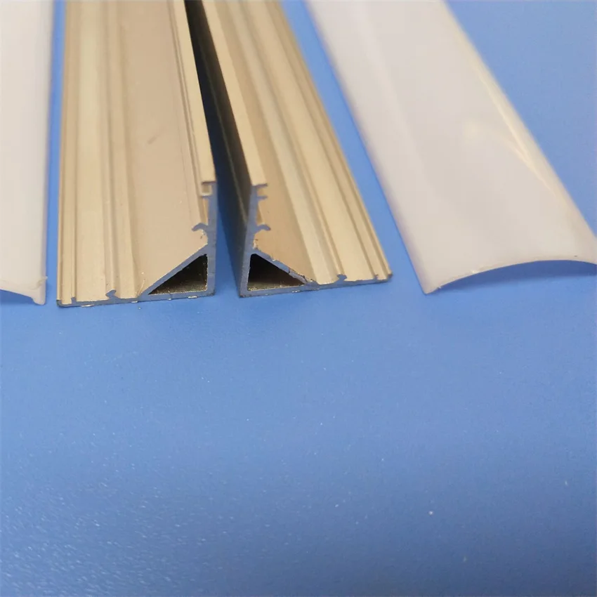 

Free Shipping V-Shape Aluminum Channel System 3.3ft/1M Anodized Black Corner Mount Extrusion for 12mm Width SMD3528 5050 LED