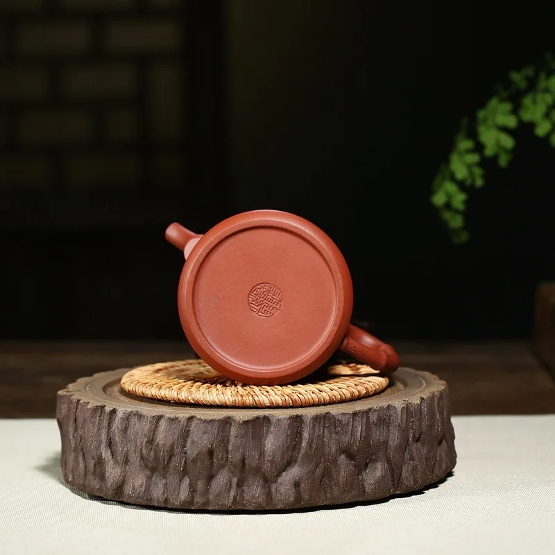Темно красная эмалированная керамика чайный горшок знаменитые ручные